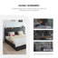 Lit double Platform Lit plateforme confortable avec tiroirs de rangement - Un mélange de confort, de fonctionnalité et de design chic, aucun sommier nécessaire, assemblage facile （Gris）-227332355-227332354