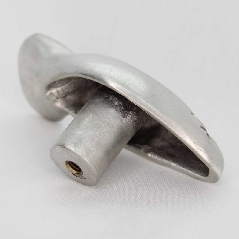  2 3/8" Manatee Knobs - Matched Pair - Left and Right Facing, Brushed Nickel