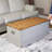 Chanab Rectangular Pine Wood Farmhouse Indoor Storage Chest Bench-97793372