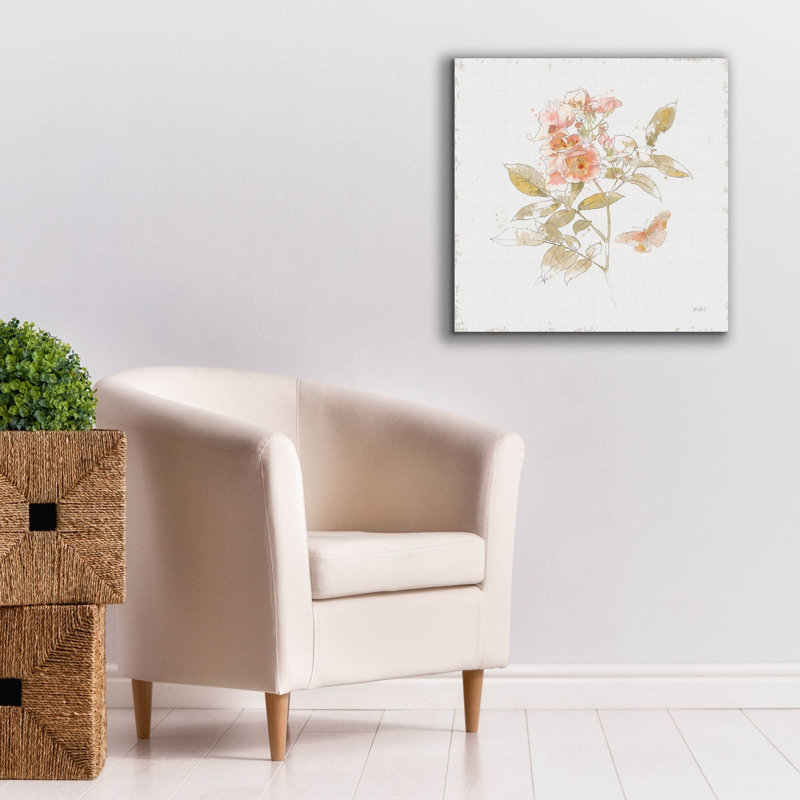 «Watery Blooms 6» par Katie pertiet, art mural sur toile, 26 po x 26 po