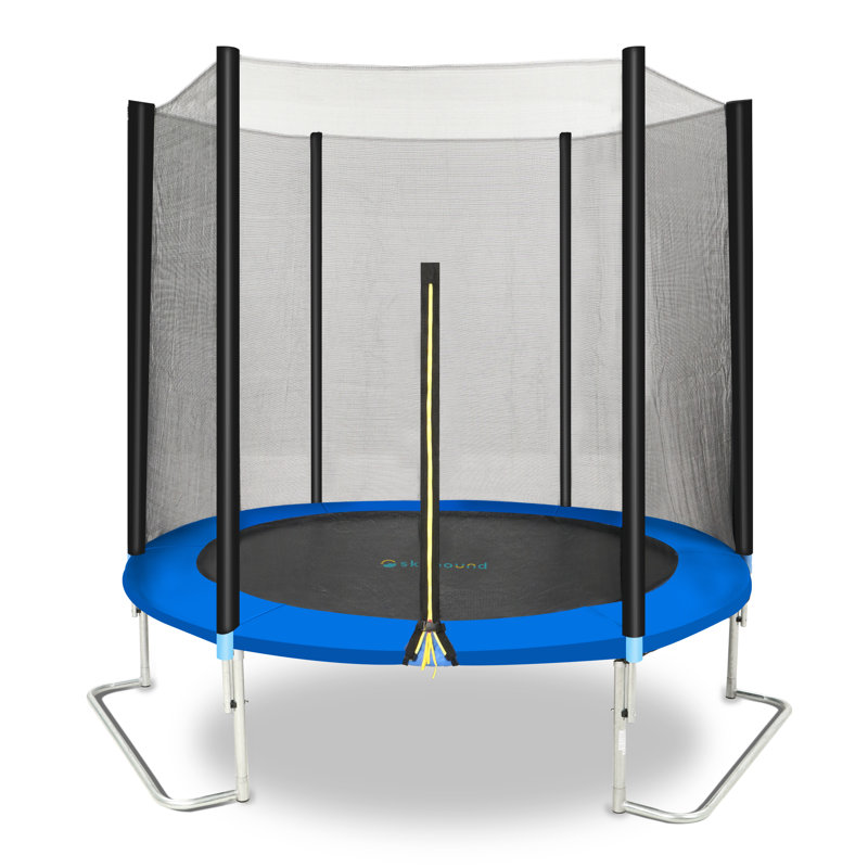 Trampoline 8 pi avec enceinte SkyBond, Bleu