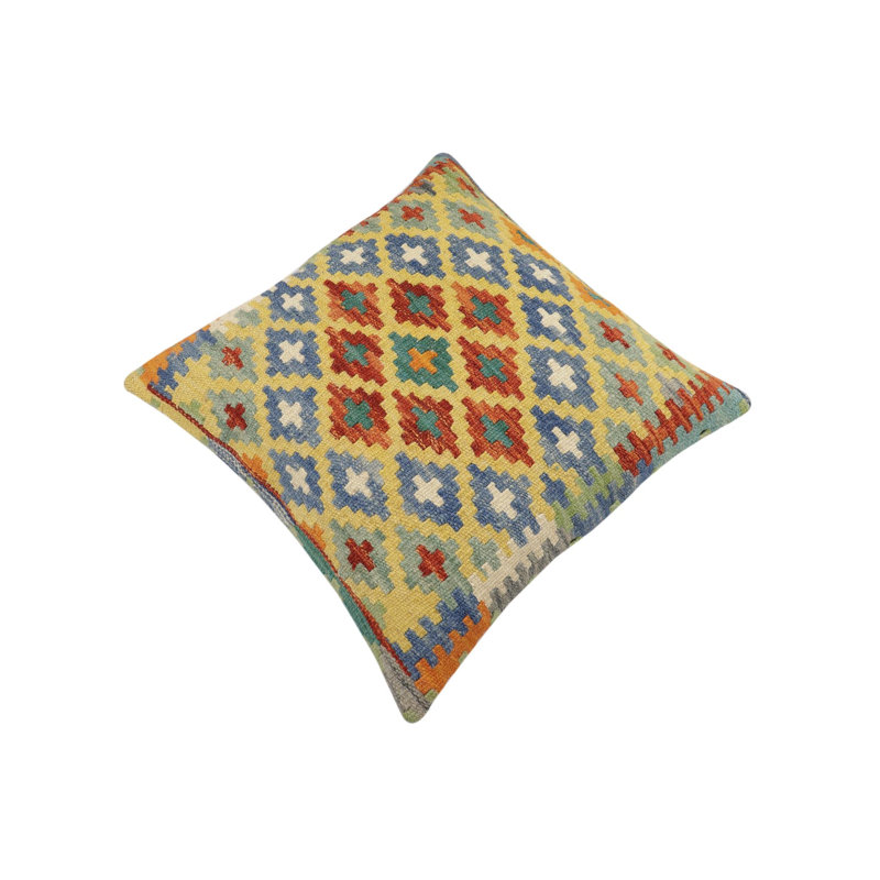 Housse et insert de coussin décoratif carré 100% laine Patti