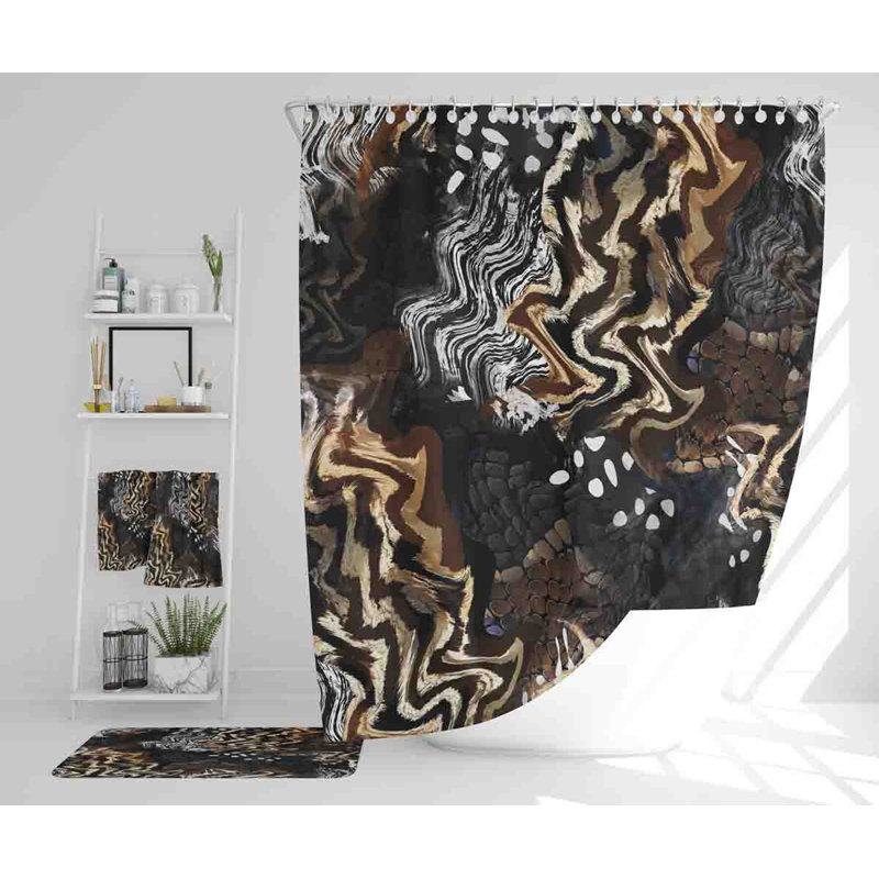 Niambi Polyester Shower Curtain Set