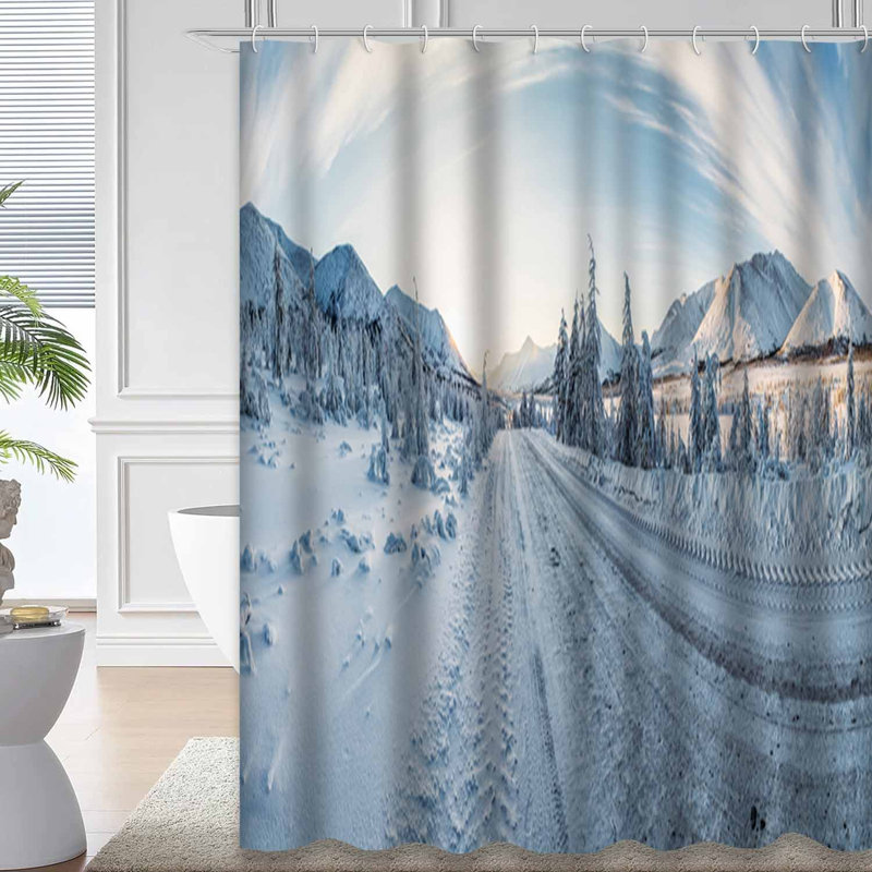 Magnifique rideau de douche avec 12 crochets, L 72 po x l 84 po