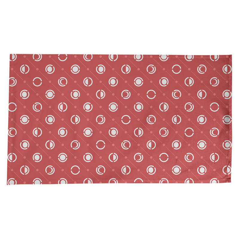 Nappe des phases de lune classiques, Blanc/rouge