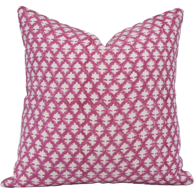 Linen Pillow Cover, Floral, 22" x 22", Square