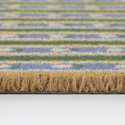 Lucie Floral Stripe Non-Slip Doormat