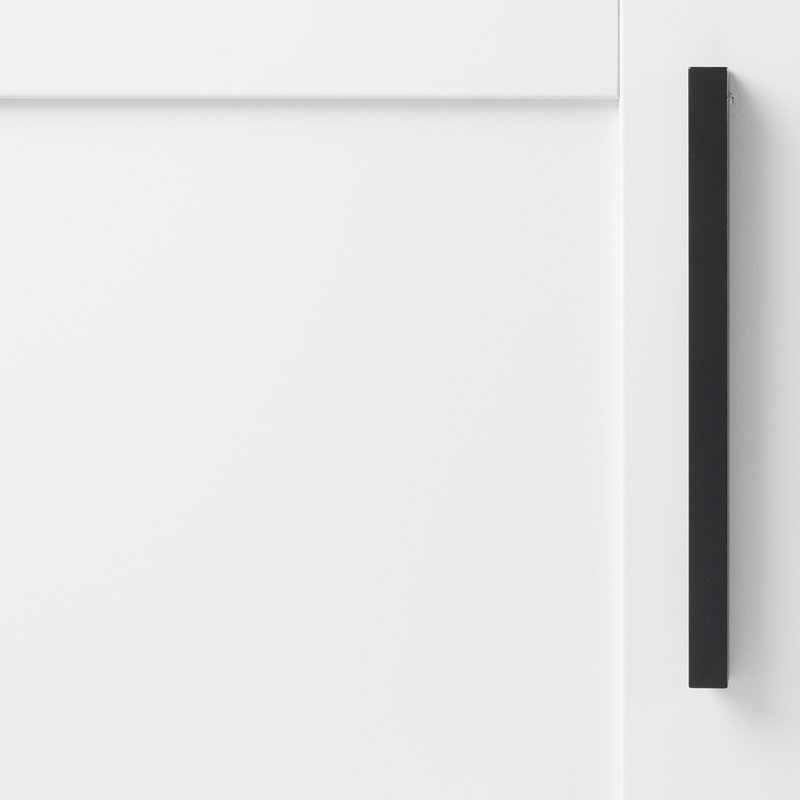 Flat Onyx Aluminum Modern Cabinet Handles, 10-Pack