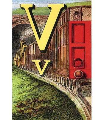 " V For The Van That Follows The Train " by Edmund Evans