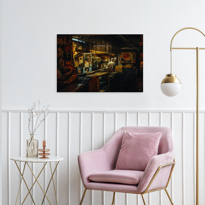 Cuisine traditionnelle japonaise, impression d'art mural contemporain, H 24 po x l 36 po