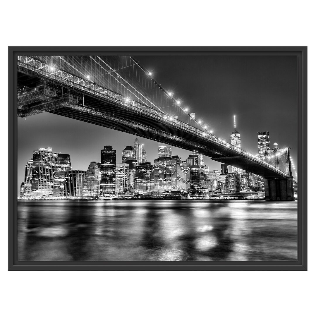 Gerahmtes Wandbild Skyline von Manhattan