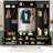 79.1''W Wooden Hall Tree With Shoe Storage, Entryway Bench With 8 Cubbies, 7 Coat Hooks, Adjustable Shelf And Storage Cabinet-1504925198