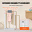 Porte-serviettes d'extérieur en métal 2 barres pour salle de bain spa blanc