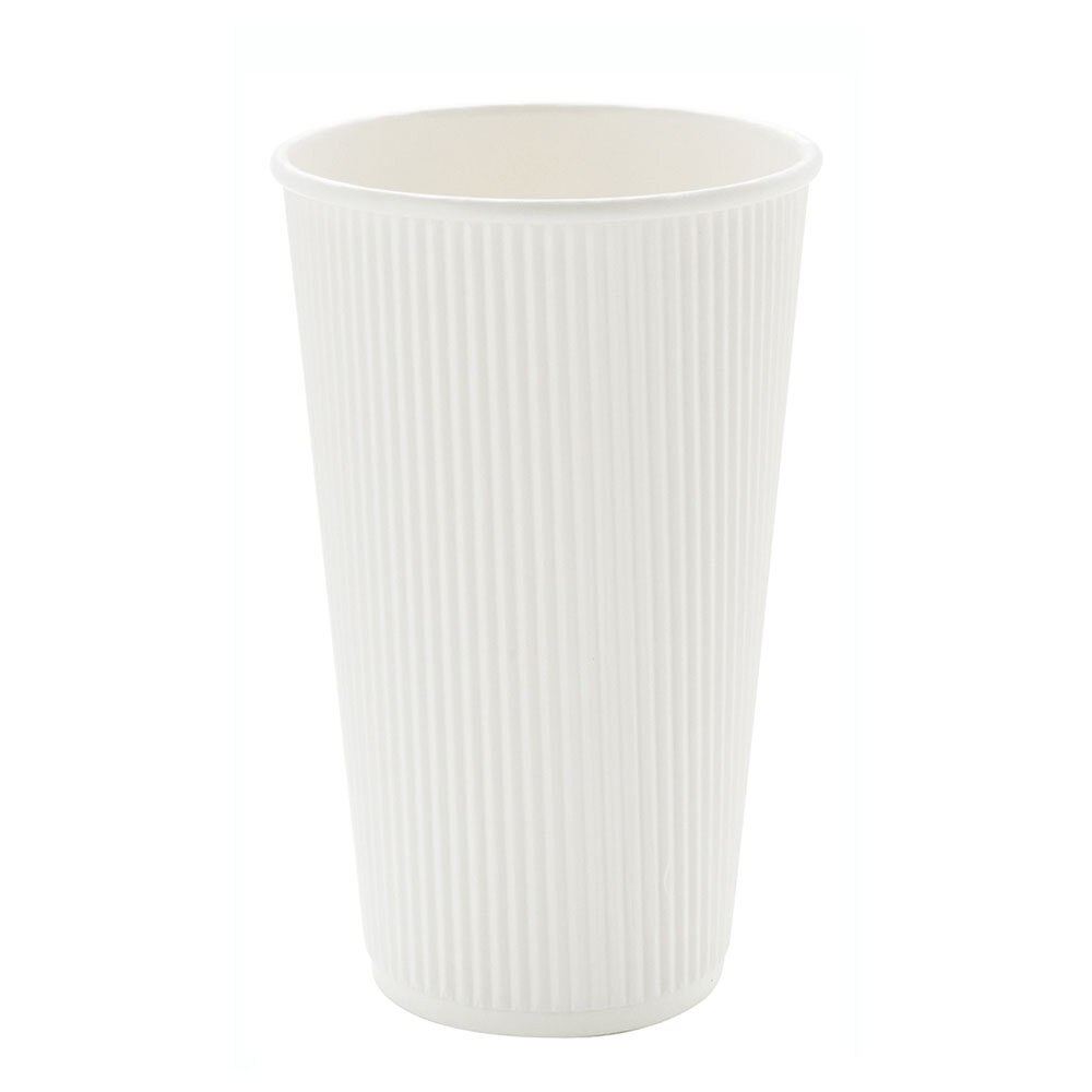 12 oz Gray Paper Coffee Cup - Ripple Wall - 3 1/2 x 3 1/2 x 4 1/4 - 500  count box