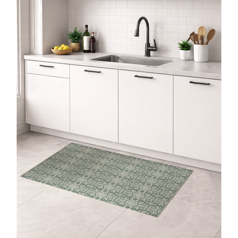 Tapis de cuisine Aubry, Sauge, Rectangle 7 pi x 5 pi