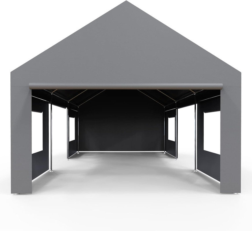 gaomon Heavy Duty Carport Canopy Height Adjustable Portable Garage With