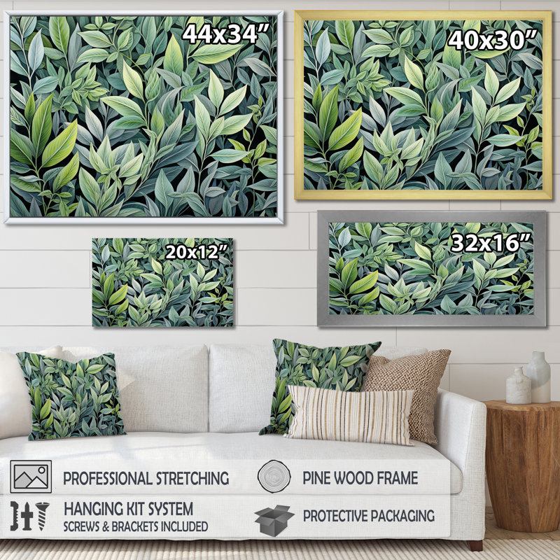 Herbes, sauge, sagesse 2, art floral, Cadre d'angle fermé noir, H 12 po x l 20 po x P 1 po