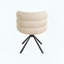 Ensemble de 2 chaises de salle à manger pivotantes à 270 ° - tissu chenille - base en X en métal-237658867