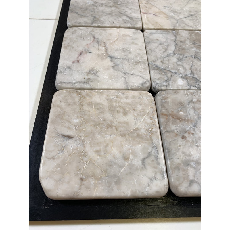 4" x 4" Tumbled Beijing Blue Marble Wall & Floor Tile