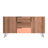 Beekman 63" Mid-Century Modern Sideboard With 4 Shelves and 3 Drawers in Brown and Pink-67960932