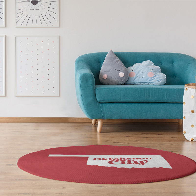 Tapis en poly-chenille oklahoma city oklahoma, Rond 5 pi