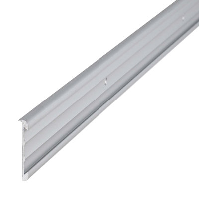 Outwater 1In Clear Anodized (Satin) Aluminum Price Tag Moulding With Holes, 36In Lengths (Pack Of 4)