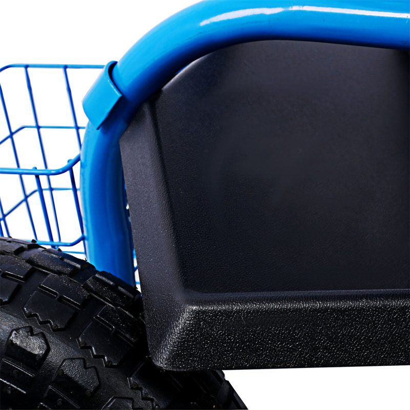 Rolling Garden Scooter Garden Cart Seat With Wheels And Tool Tray, Blue