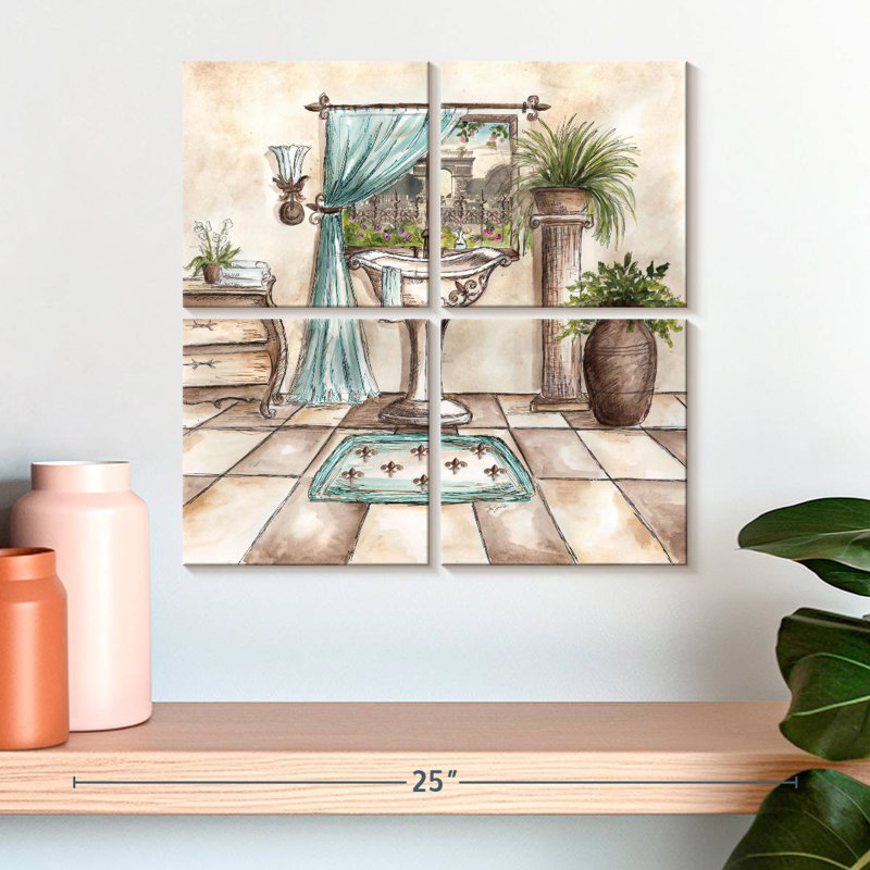 Lilie Paris Bath II, 18" H x 18" W