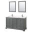 Ensemble de meuble-lavabo double 60 "avec miroir Deborah-97730155-97730160-97737073