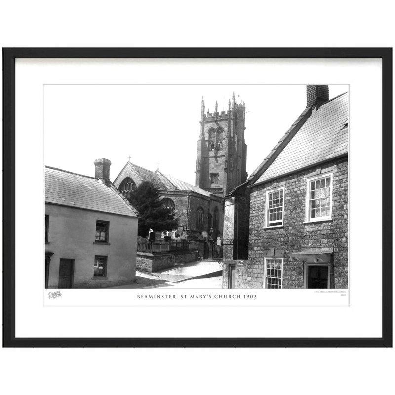 Beaminster, St Marys Church 1902 1 Piece Single Picture Frame Wall Art, 40cm H x 50cm W x 2.3cm D