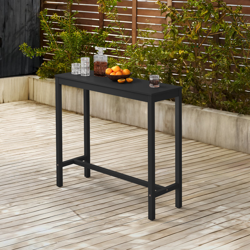 Table de bar Herstein, Noir, noir, noir, noir, H 39 po x L 45 po x l 15 po