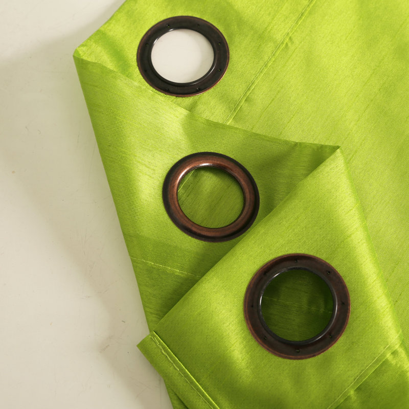 Diredra Polyester Semi-Sheer Curtains, Lime green