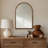 Montra Brown 24"W x 36"H Arched Wood Wall Mirror with Braided Rubber Frame-125562584