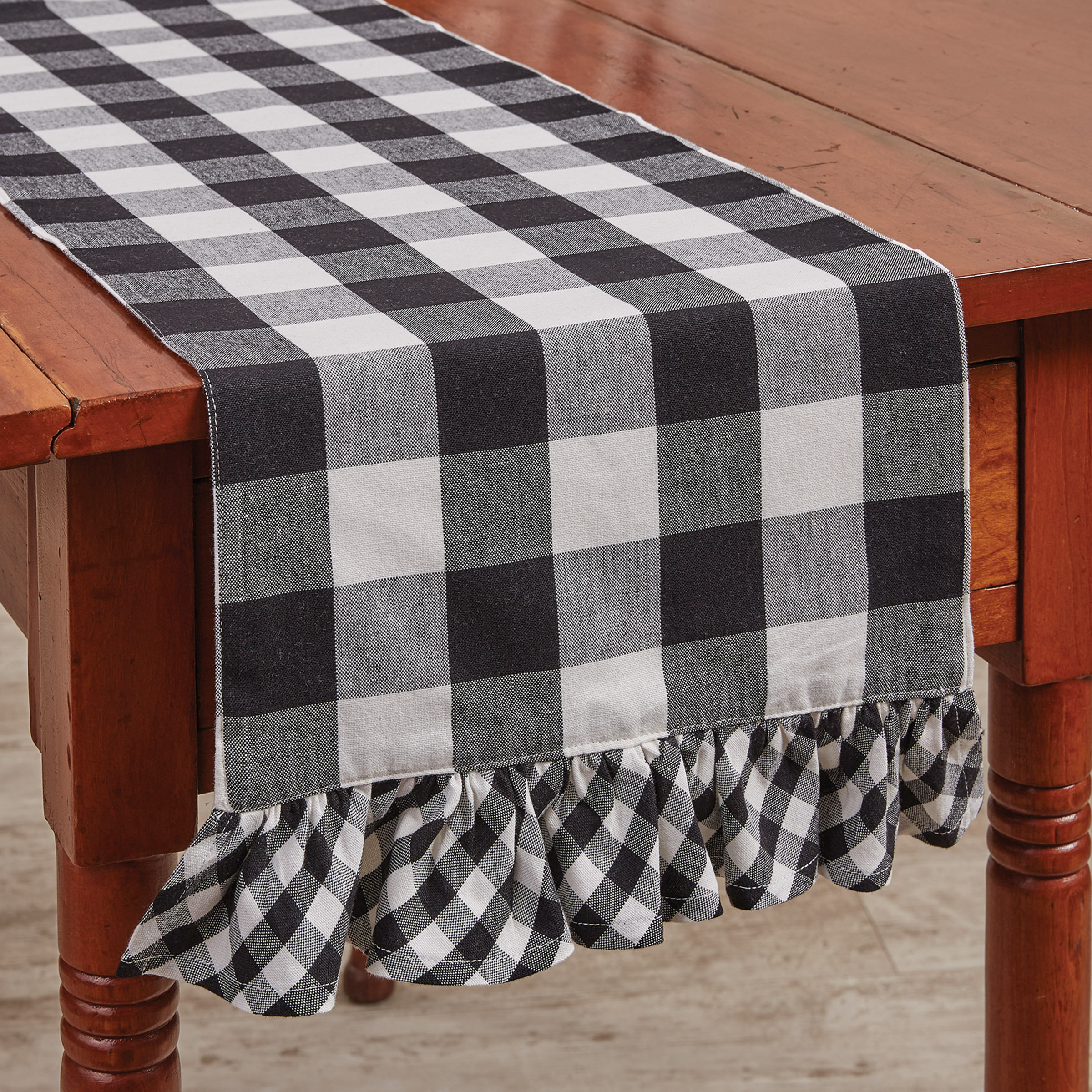 August Grove® Alexiane Rectangular Checkered Table Runner | Wayfair