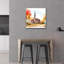 Art mural en verre épique «Countryside Autumn Church 2» par Nicole DeCamp, 24 po x 24 po-1747619225