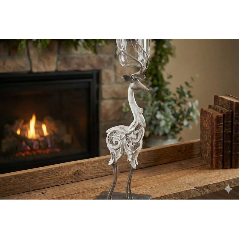 34'' H Brass Tabletop Candelabra