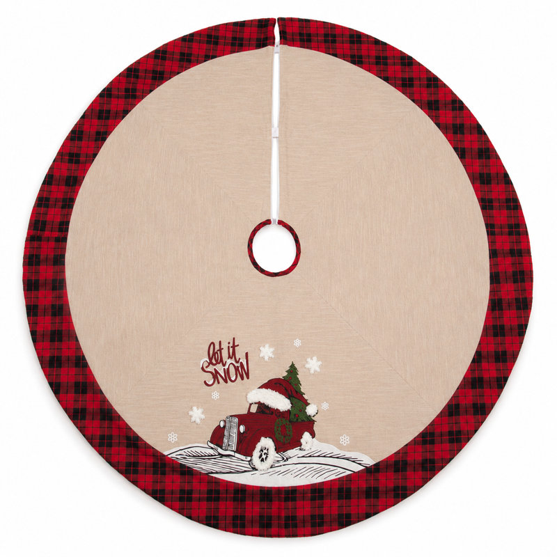 Jupe d'arbre de Noël Lety Snow, H 0,3 po x l 56 po