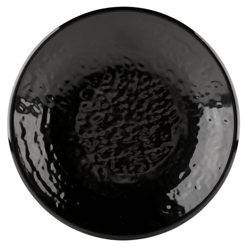 Pebble Creek 6" Melamine Appetizer Plate, Black