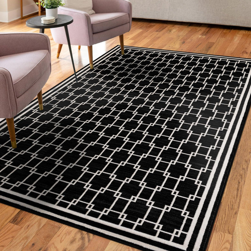 Tapis noir Jill Zarin Metropolitan Uptown, Rectangle 2 pi x 3 pi 1 po