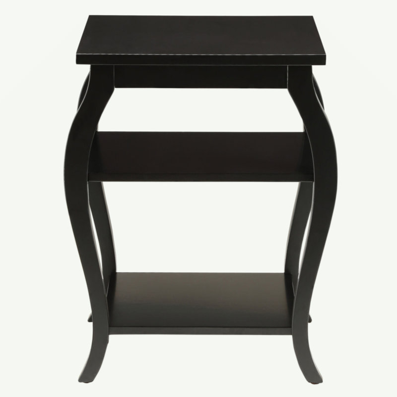 Table de bout à 2 tablettes, Noir