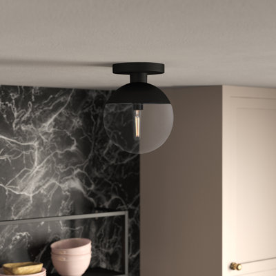 Yearby Glass Semi Flush Mount