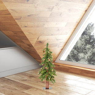 Artificial Alpine Tree with Pine Cones & Vine