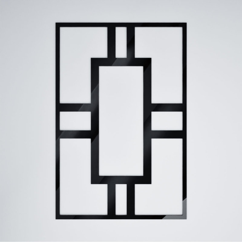 Hastings Decorative Fretwork Acrylic Wall Panels, Medium, 10 1/4"W x 15 3/8"H x 1/8"T, Black, 15.38" H x 10.25" W x 0.125" D
