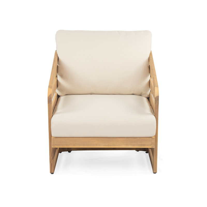 Fauteuil club Royal Wood, beige