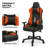 Inbox Zero Adjustable Reclining Ergonomic Swiveling PC & Racing Game Chair with Footrest-1890839557