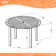 Round 4 - Person 47" Long Dining Table