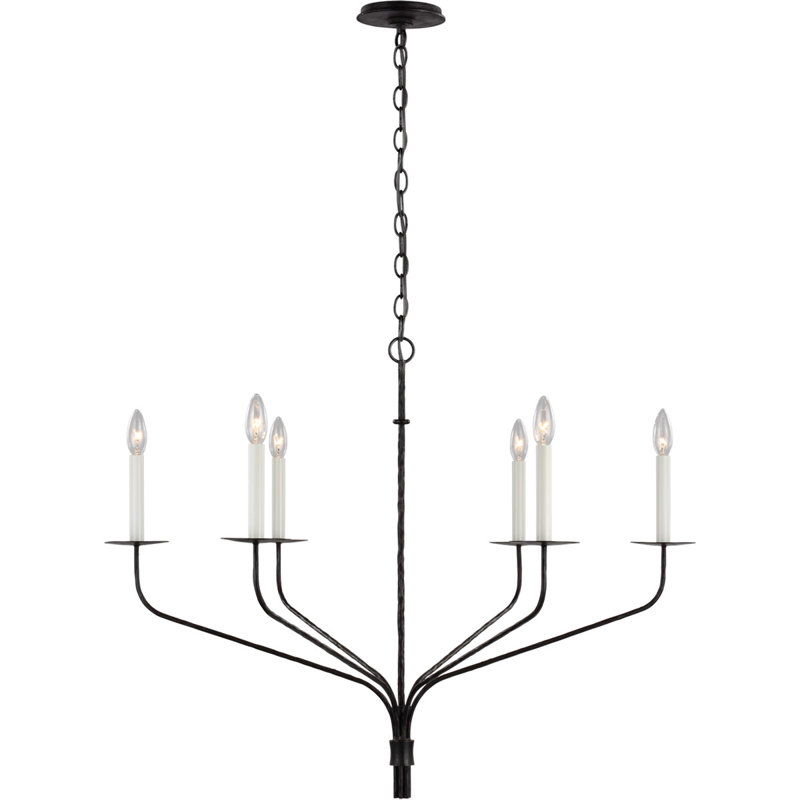 Ian K. Fowler Belfair Large Chandelier, Aged Iron