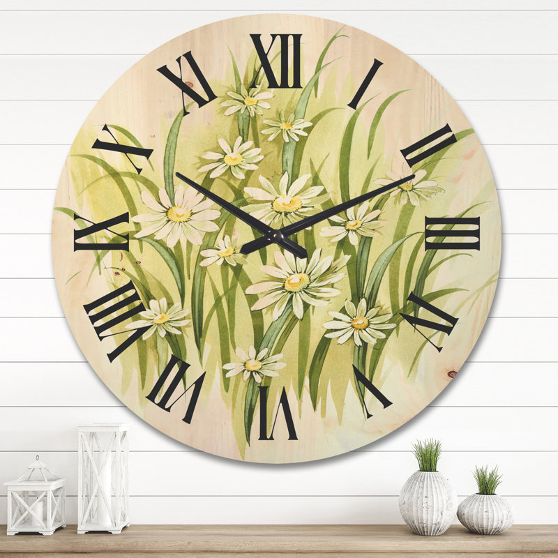 Horloge murale en bois blanc, Très grand