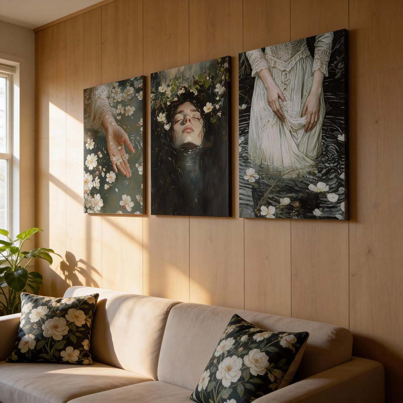 3 Piece Wrapped Canvas Print, 60 cm H x 120 cm W