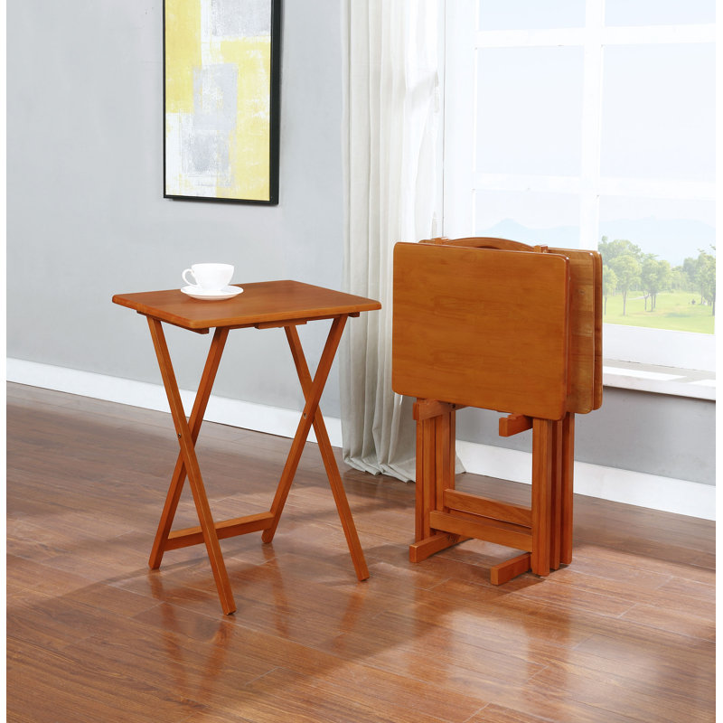 Ensemble de tables-plateaux 4 pièces Mariefred, Brun